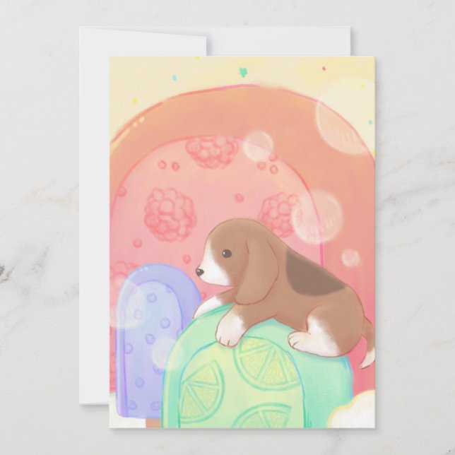 Invitation Beagle & Popsicles (Devant)