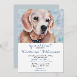 INVITATION BEAGLE SOUHAITE UN ANNIVERSAIRE HEUREUX