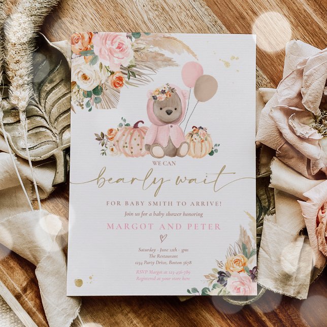 Invitation Bear Baby Shower (Créateur téléchargé)