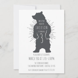 Invitation Bear Cub Fête Anniversaire de enfant à thème