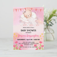 Bear Cute Flower ballon baby shower filles fête