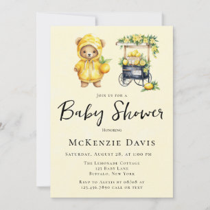 Invitation Bear En Teddy Et Baby shower De Socle En Lemonade