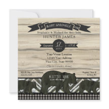 Bear Forest Lumberjack Plaid Boy Baby Sprinky