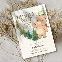 Bearly Wait Cute Baby shower de l'ours des bois