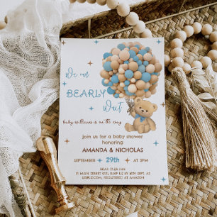 Invitation Bearly Wait Oear Blue Boy Shoe