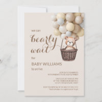 Bearly Wait Teddy Balloons Jaune Baby shower 
