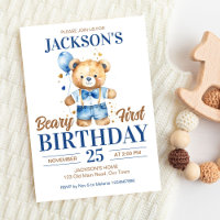 Béary premier garçon anniversaire mignon peluche b