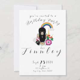 Invitation BéaryCorn Cartoon Girls Anniversaire Party