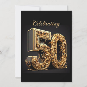 INVITATION BEAU 50E ANNIVERSAIRE MARIAGE D'OR