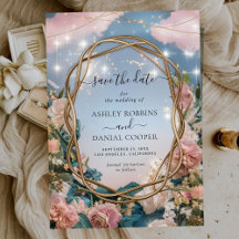 Beau Art Nouveau Thème Enregistrer La Date