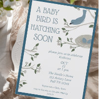 Beau Baby shower de nid d'oiseaux bleu