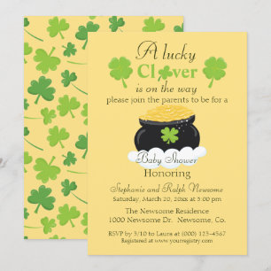 Invitation Beau Baby shower Saint Patrick's Thème