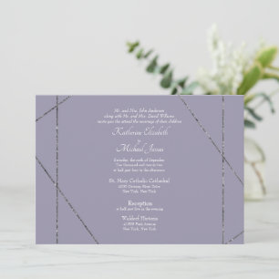 Invitation Beau Élégant Mariage Lavande
