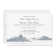 Beau Gray Mountain Pine Trees Lac | MARIAGE