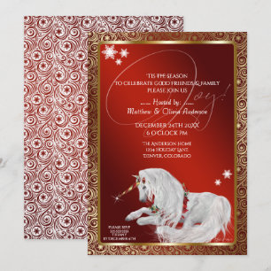 Invitation Beau Imaginaire Noël Unicorn Joy