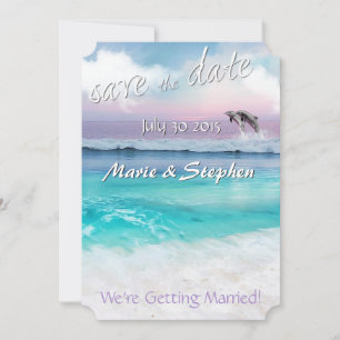 Invitation BEAU LEVER TROPICAL OCEAN SLEVER la date
