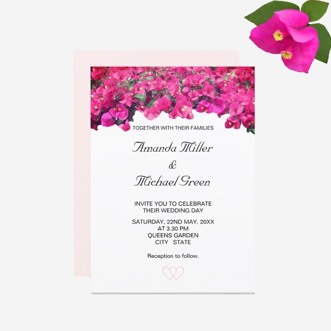 Invitation Beau Mariage Floral (Créateur téléchargé)