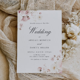 Invitation Beau Mariage floral doux