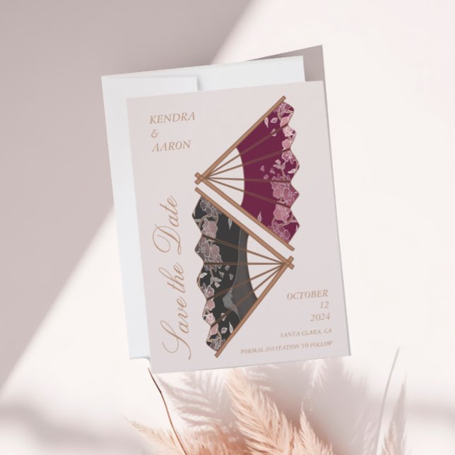 Invitation Beau Mariage Japonais Moderne Sauvez La Date (Créateur téléchargé)