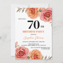 Invitation Beau Rose rouge orange