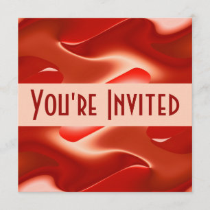 Invitation beau rouge