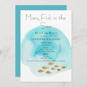 Invitation Beaucoup de poissons dans la mer cassent l'invitat