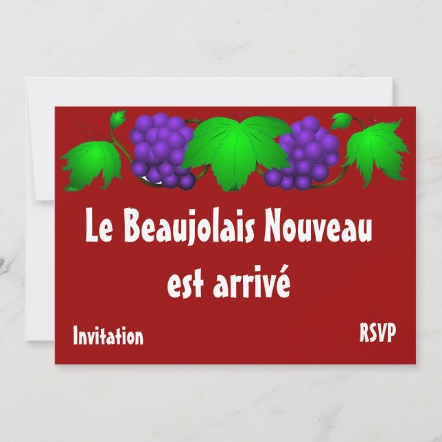 Invitation Beaujolais nouveau (Devant)