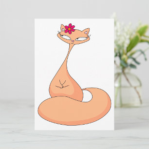 Invitation Beauté Chat à l'air belle