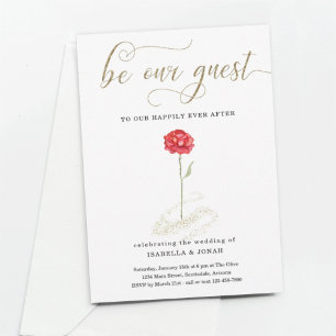 Invitation Beauté et mariage de la bête seulement