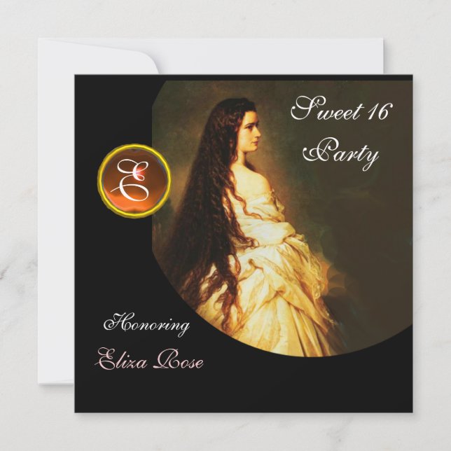 INVITATION BEAUTÉ ETHERNE, SUCRE 16 JAUNES, BLACK BLANC DOMMA (Devant)