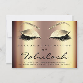 Invitation Beauté Lashes Extension Aftercare Instruction Gold