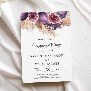 Invitation Beauté tendance violet Figs & Pampas