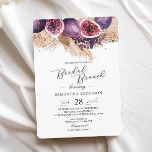 Invitation Beauté tendance violet Figs & Pampas