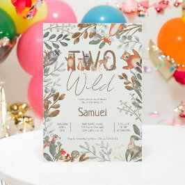 Invitation Beaux animaux de la forêt de verdure forêt bois 2e