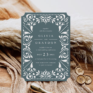 Invitation Beaux-Arts   Papier épicéa foncé Picado Mariage
