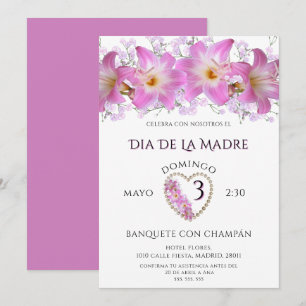 Invitation Beaux Lys Pour La Fête Des Mères