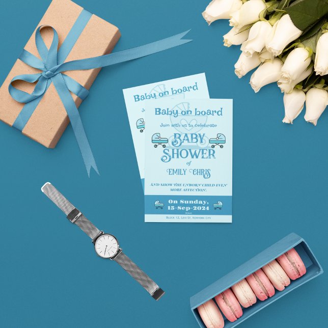 Invitation Bébé à bord (Créateur téléchargé)