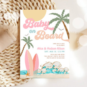 Invitation Bébé à bord Baby shower Sprinkle Surfing Douche