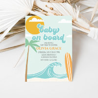 Bébé à bord du Baby shower de plage surf