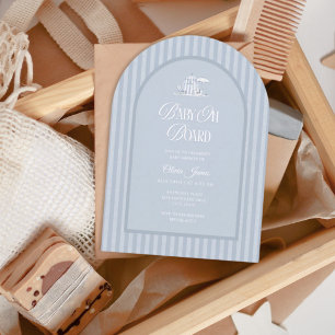 Invitation Bébé à bord shower de bébé sur la plage