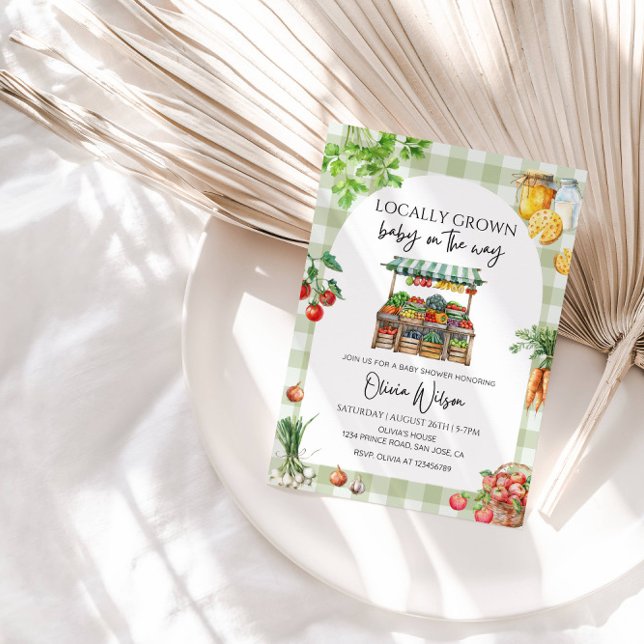 Invitation Bébé à venir - Thème de la ferme rustique, produit (Créateur téléchargé)