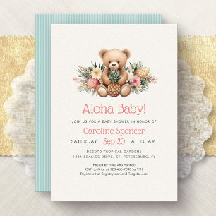 Invitation Bébé Aloha Pluie Tropicale