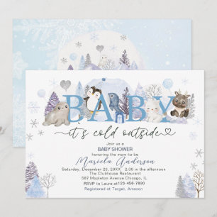 Invitation Bébé arctique son froid à l'extérieur du Baby show