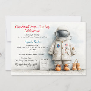 Invitation Bébé astronaute 1er anniversaire fête