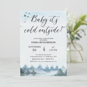 Invitation Bébé atmosphérique Il fait froid dehors du Baby sh
