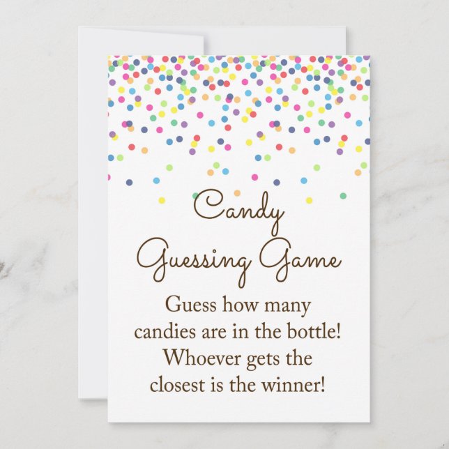 Invitation Bébé Baby shower arrosé Jeu Taille des signes 5x7" (Devant)