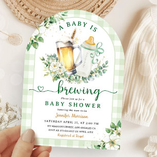 Invitation Bébé brasse Baby shower Genre Neutre Arché