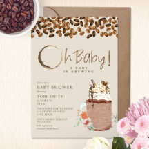 Bébé brasse du café glacé Floral Oh Baby shower