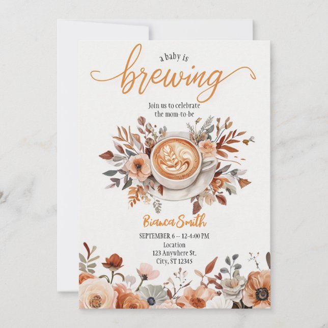 Invitation Bébé brasse l'invitation (Devant)