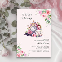 Bébé brasse Vintage Tea Party Baby shower rose